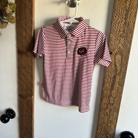 New Toddler Temple Owls Striped Polo Logo Front Temple University by Garb Inc - Picture 3 of 13
